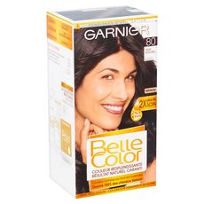 GARNIER BELLE COLOR Coloration Permanente Résultat Naturel - Couleur Resplendissante (80 Noir Naturel)