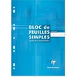 CLAIREFONTAINE Bloc de feuilles simples 21x29.7cm 160 pages grands carreaux Seyes bleu