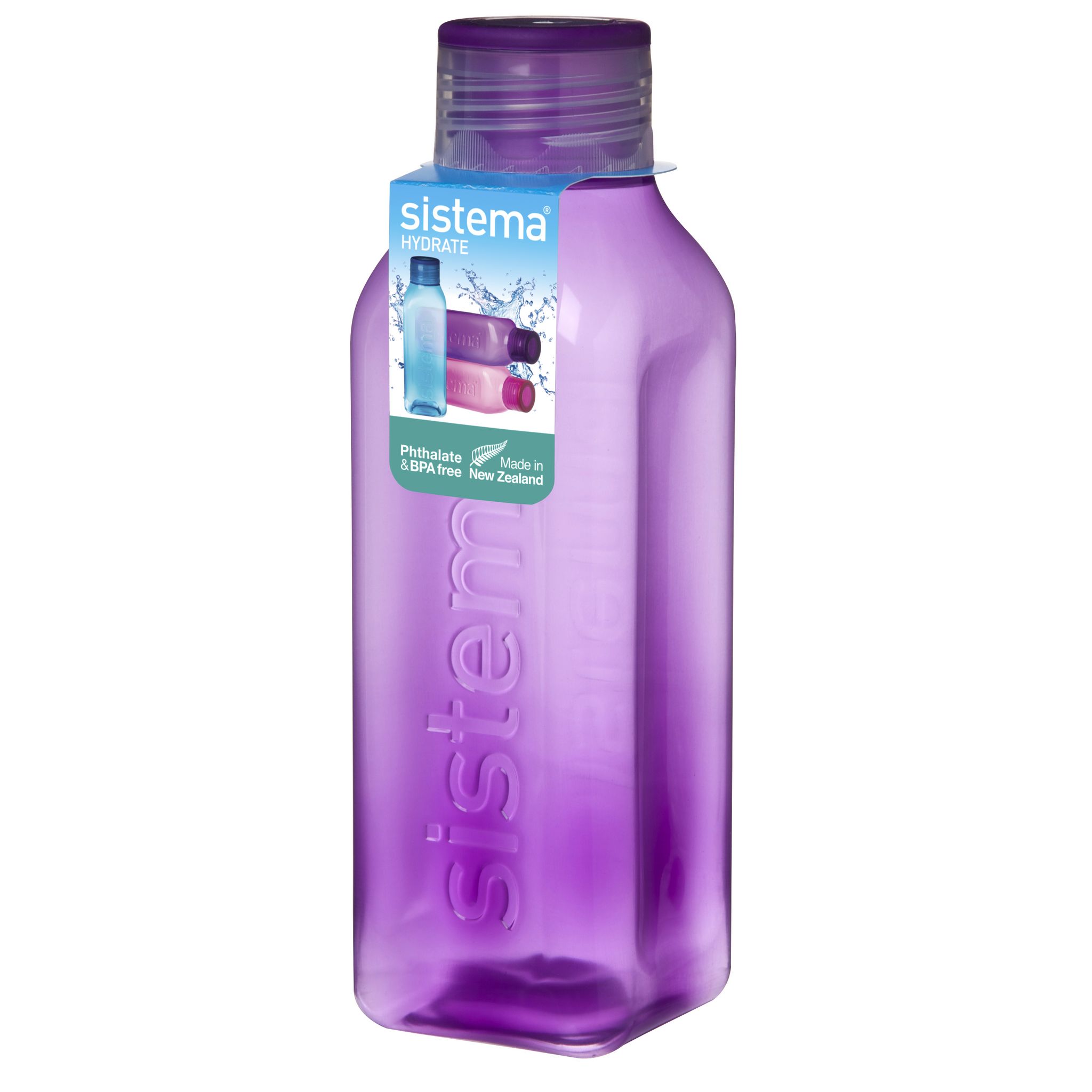 Sistema Bouteille carrée rétro, Plastique, Coleurs Assorties, 1 L