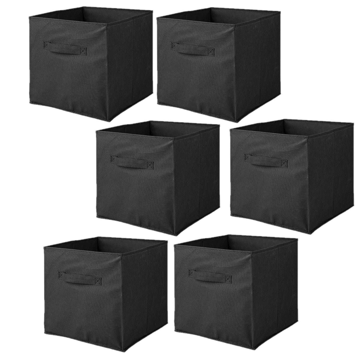 10 boîtes de rangement pliables avec couvercles 28x28x28 cm, cubes