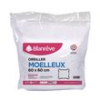 BLANREVE Oreiller confort moelleux en microfibre toucher extra doux 400g/m². Coloris disponibles : Blanc
