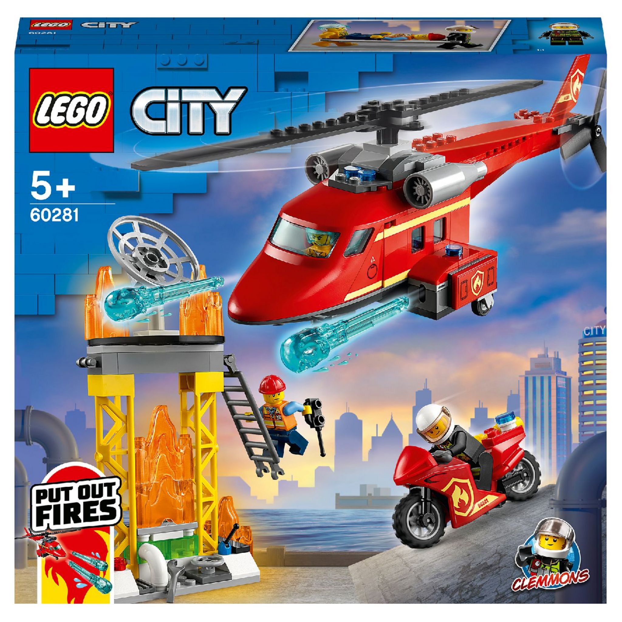 LEGO City 60375 La caserne et le camion de pompier, Jouet avec Véhicule  d’Urgence, Jouet Éducatif pas cher 