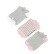  X3 Paires de Socquettes Grise/Rose Femme Lulu Castagnette. Coloris disponibles : Gris