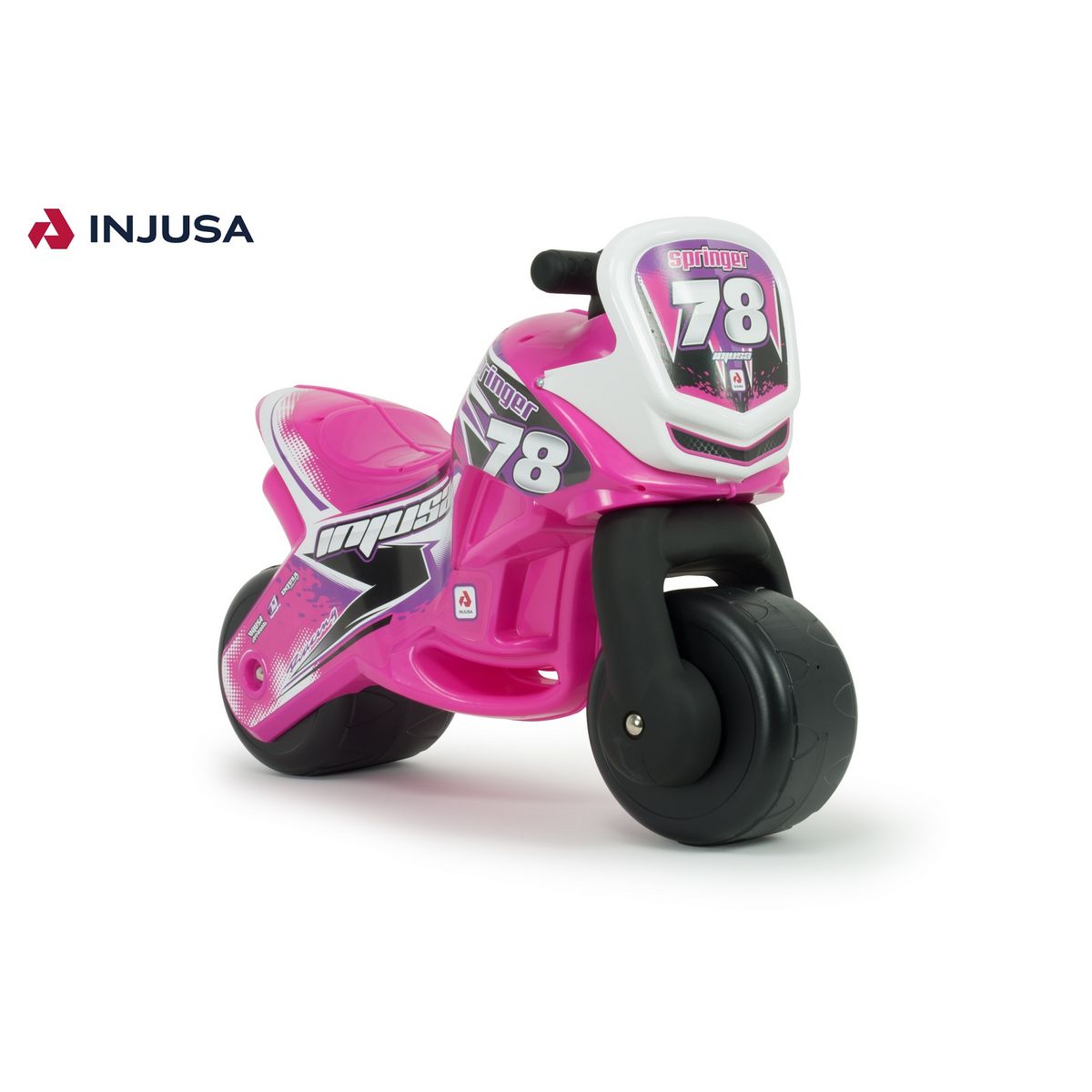 INJUSA Porteur moto rose pas cher Auchan