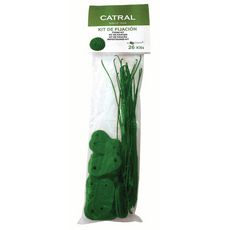 Catral Kit de fixation 26 pcs pour brise-vue vert