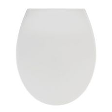WENKO Abattant WC avec frein de chute 'Easy Close' Savio, fixation  plastique chromé, antibactérien, Duroplast, 35 x 44.5 cm, Blanc