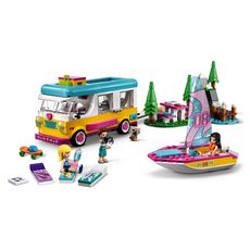 LEGO Friends 41681 - Le camping-car et le voilier de la forêt 