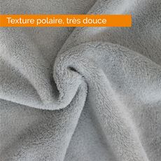 Couverture, plaid polaire 150 x 200 cm en flanelle ultra doux (Gris)