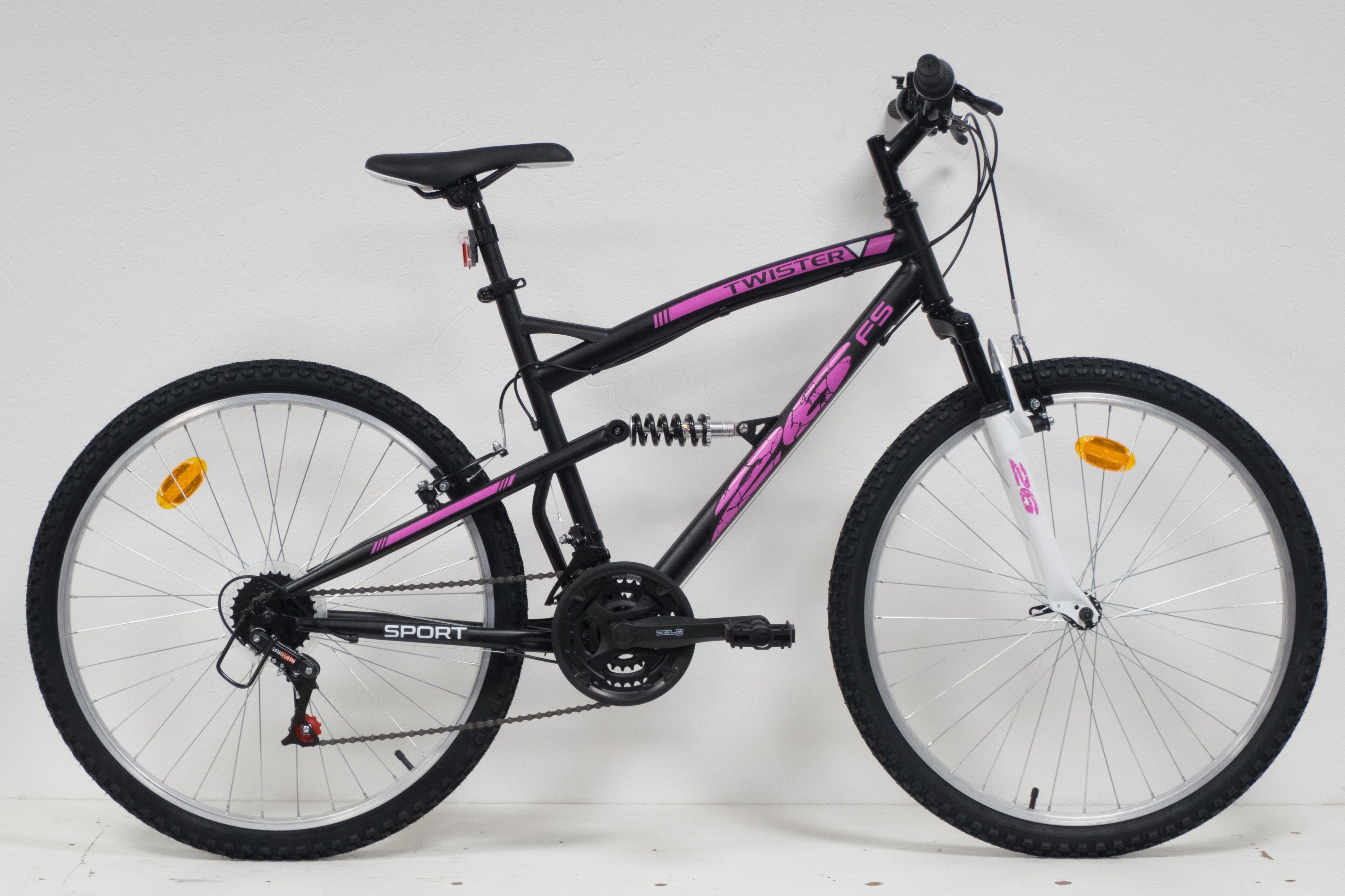 VTT 26 Tout Suspendu Femme Twister 18 Vitesses Freins V brake