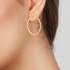 Boucles d'oreilles créoles en acier inoxydable par SC Bohème