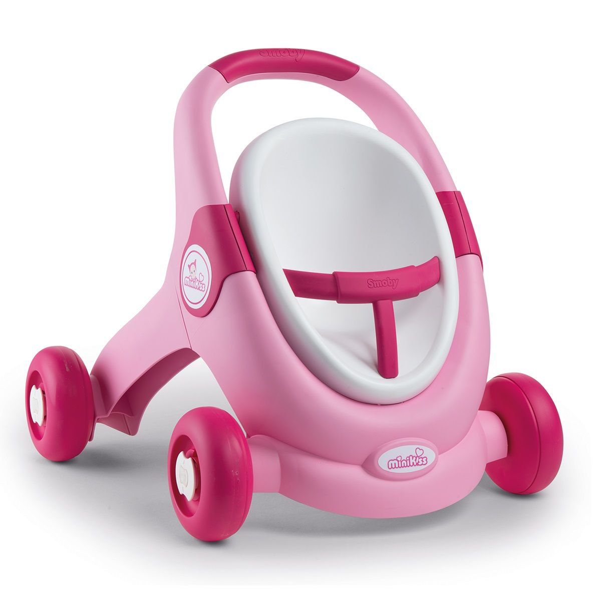 SMOBY Trotteur poussette pour poupee 3 en 1 Minikiss pas cher Auchan