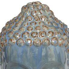 Tête de Bouddha en Céramique  Asia  25cm Bleu