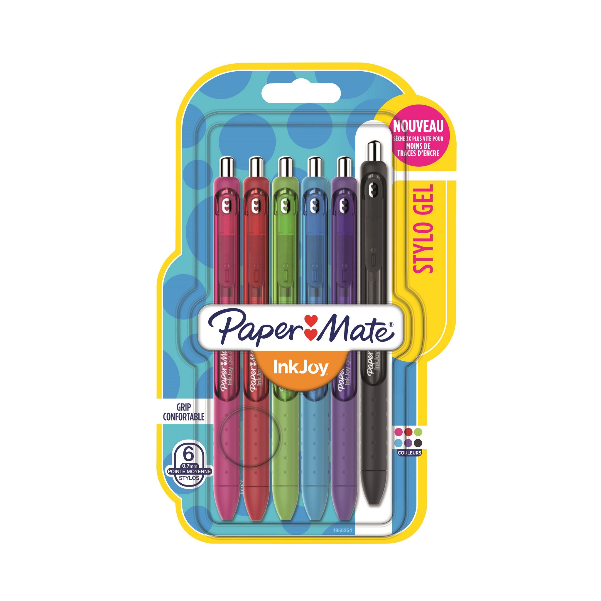 Paper Mate stylo gel InkJoy , pointe moyenne , couleurs assorties , lot de  14 : : Fournitures de bureau