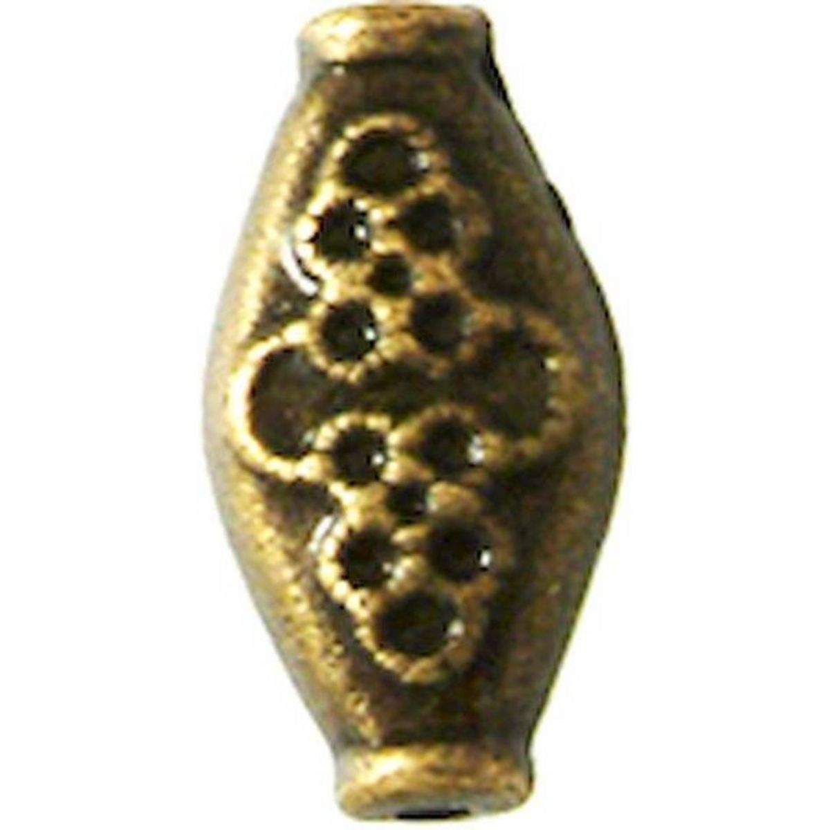MegaCrea Perle métal olive plat 15 mm Bronze (10 pièces)