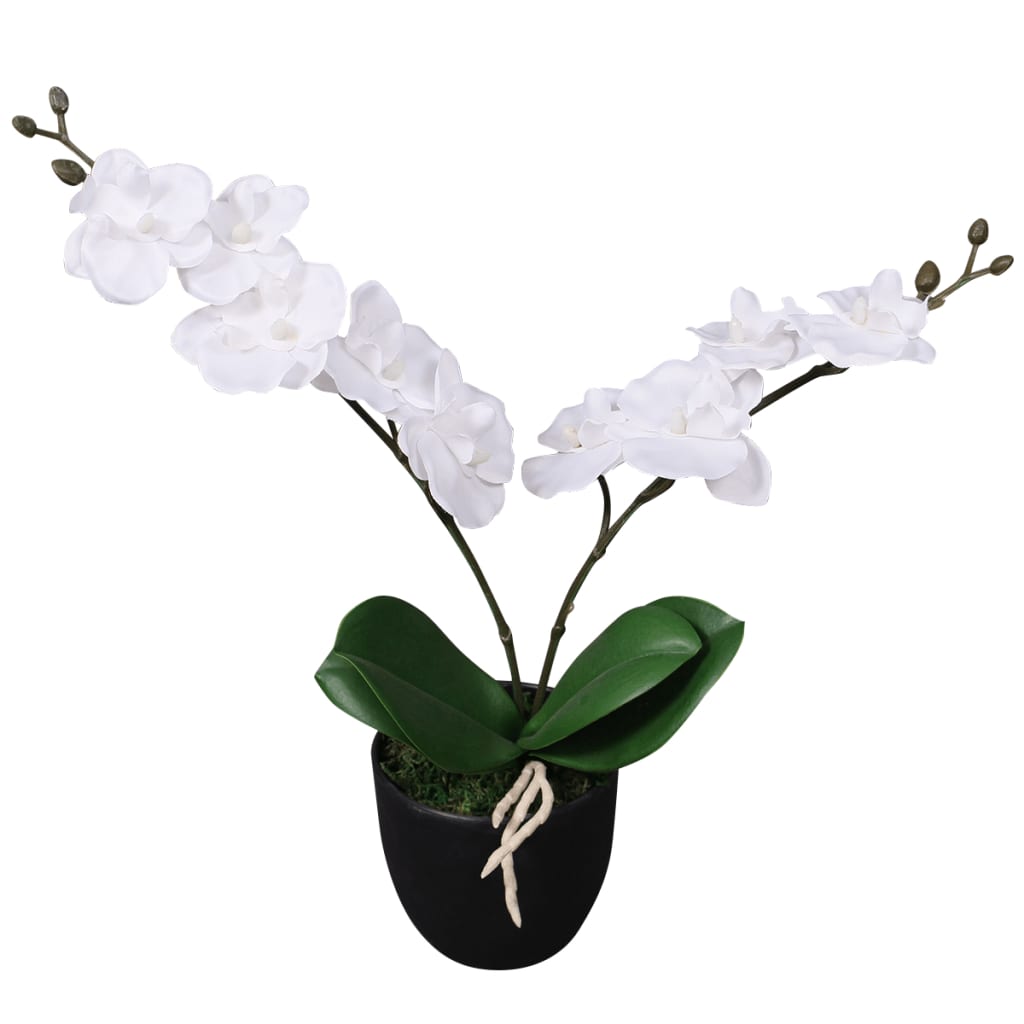 VIDAXL Plante artificielle avec pot Orchidee 30 cm Blanc pas cher à prix  Auchan