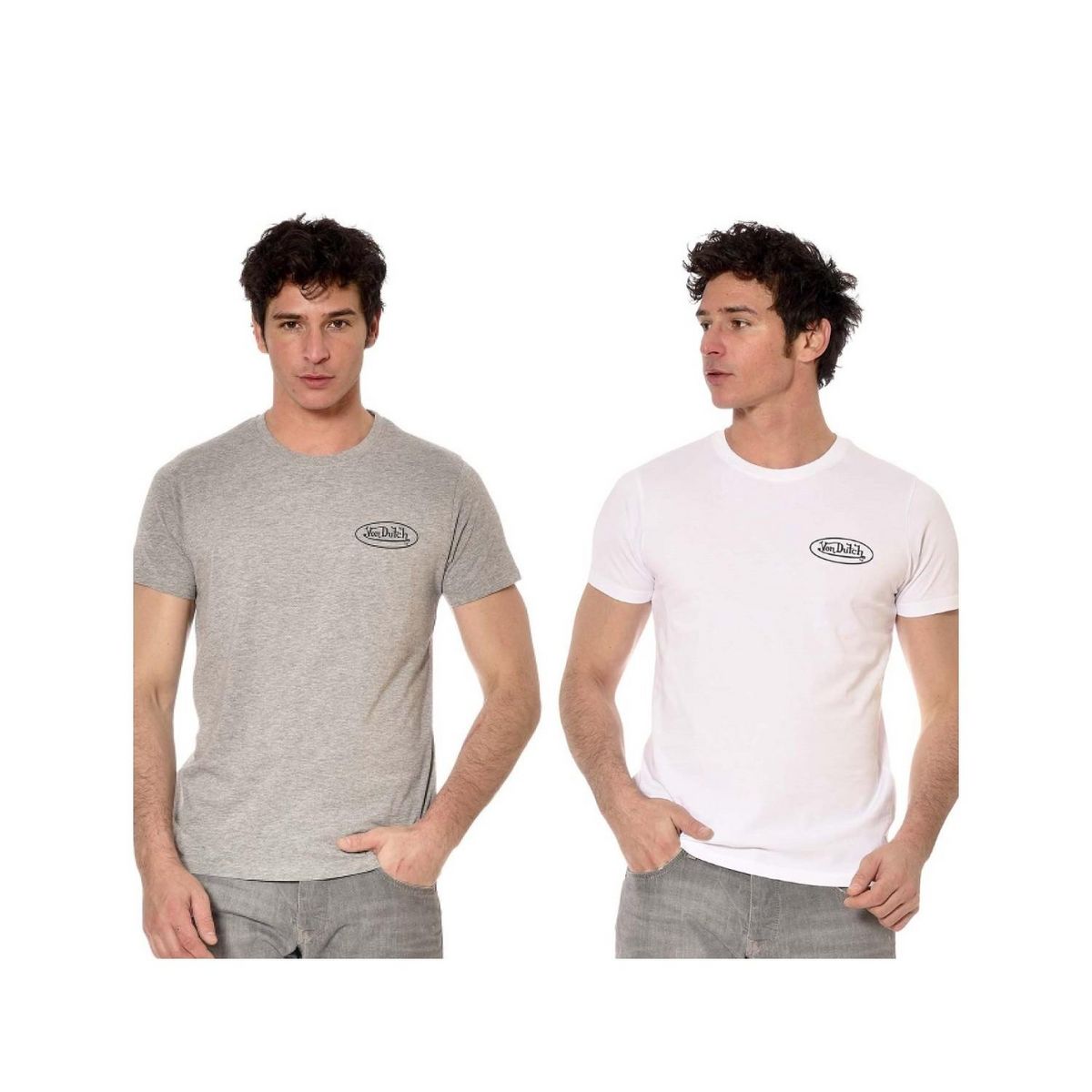 VONDUTCH Lot de 2 T Shirts homme basic Essential pas cher Auchan