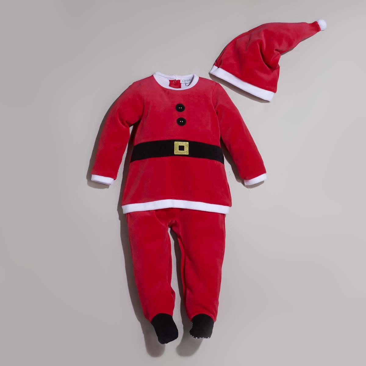 Pyjama velours mère noël + bonnet pas cher - Auchan.fr