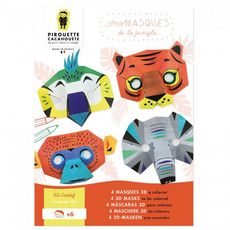 Youdoit Kit créatif - 4 masques de la jungle à fabriquer et décorer