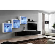 Meuble TV Mural Design  Switch XX  330cm Noir & Blanc