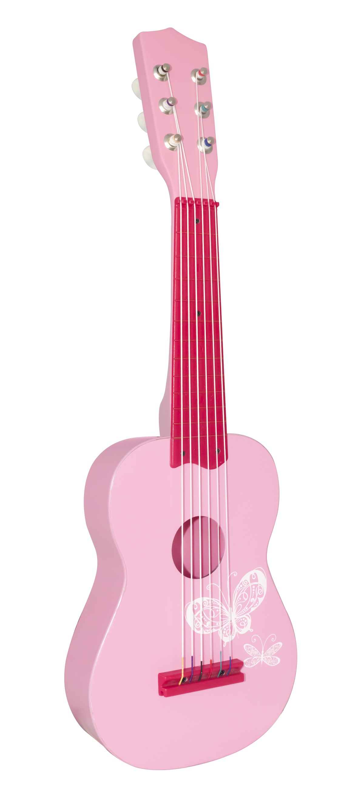 One Two Fun Ma première guitare en bois 53,4 cm - Rose pas cher 