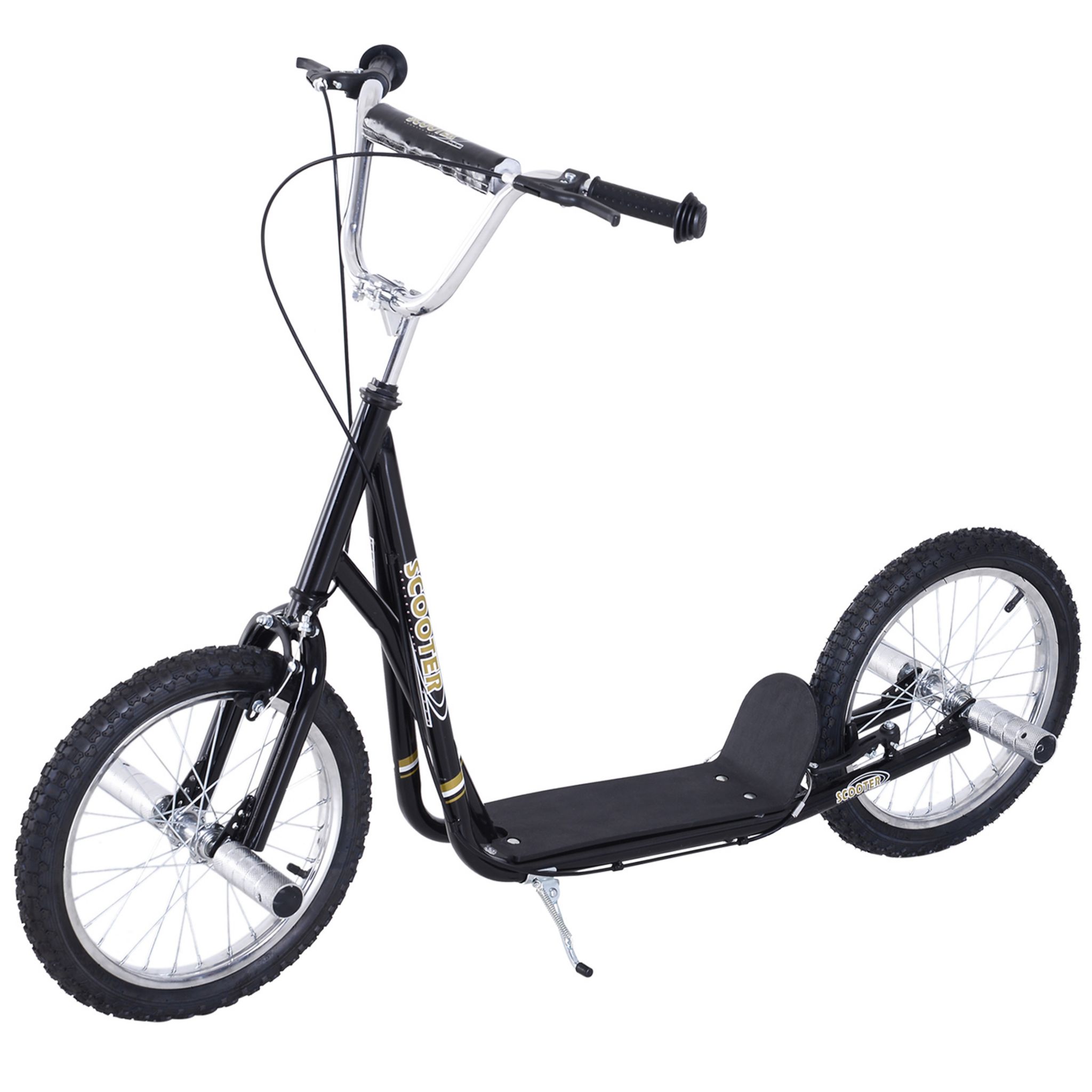 HOMCOM Trottinette électrique 120 W pliable pour enfant de 7 à 12 ans  hauteur guidon et selle réglable 10 Km/h max. 2 roues PU bleu pas cher 