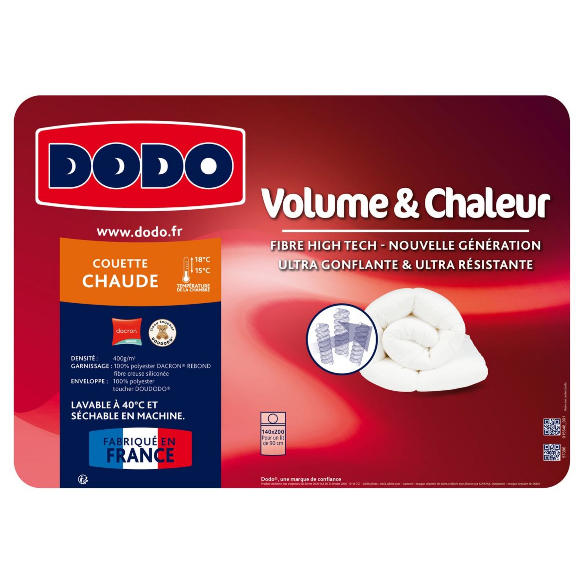 Couette extra chaude - ultra douce Couleur blanc Dodo