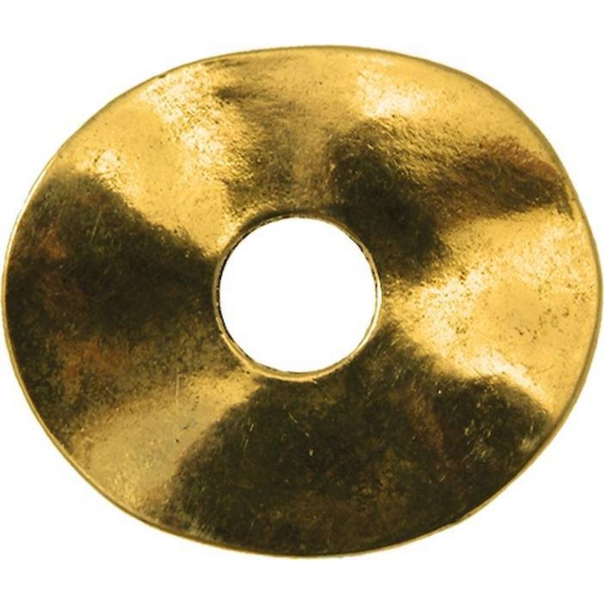MegaCrea Anneau donut ovale métal 40x35 mm Doré