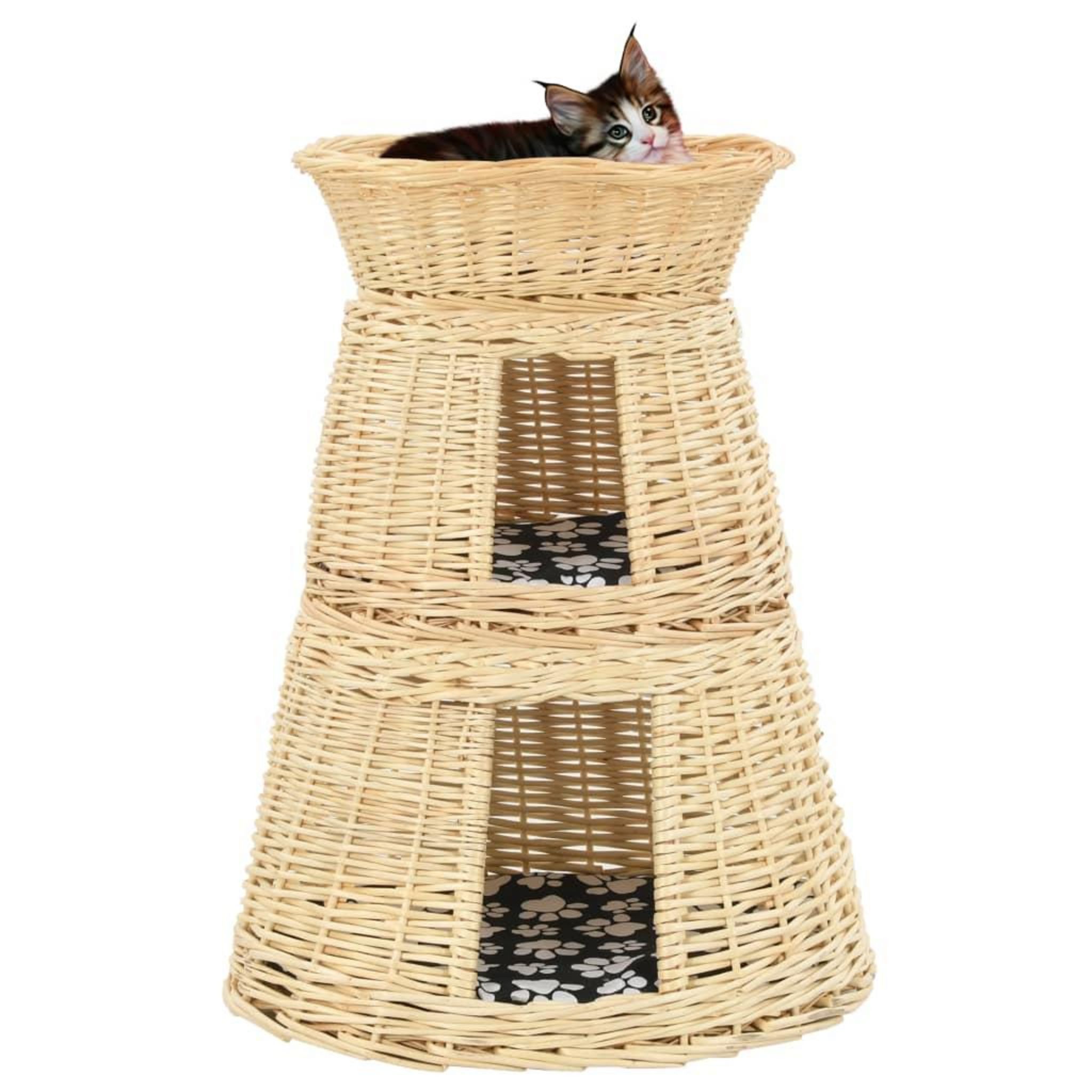 VIDAXL Panier pour chat rond 36 cm Herbiers marins pas cher