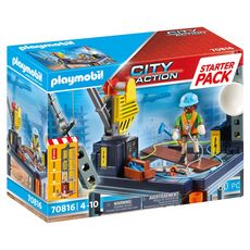 PLAYMOBIL City Action 70816 Starter Pack Plateforme de construction