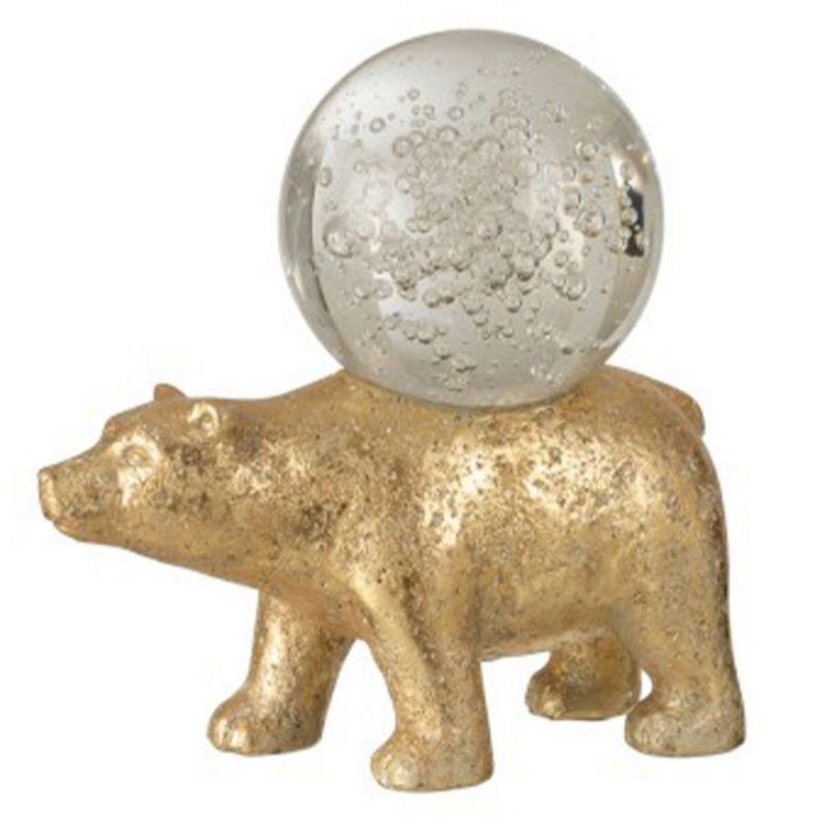 Paris Prix Presse Papier Design en Verre  Ours  23cm Or