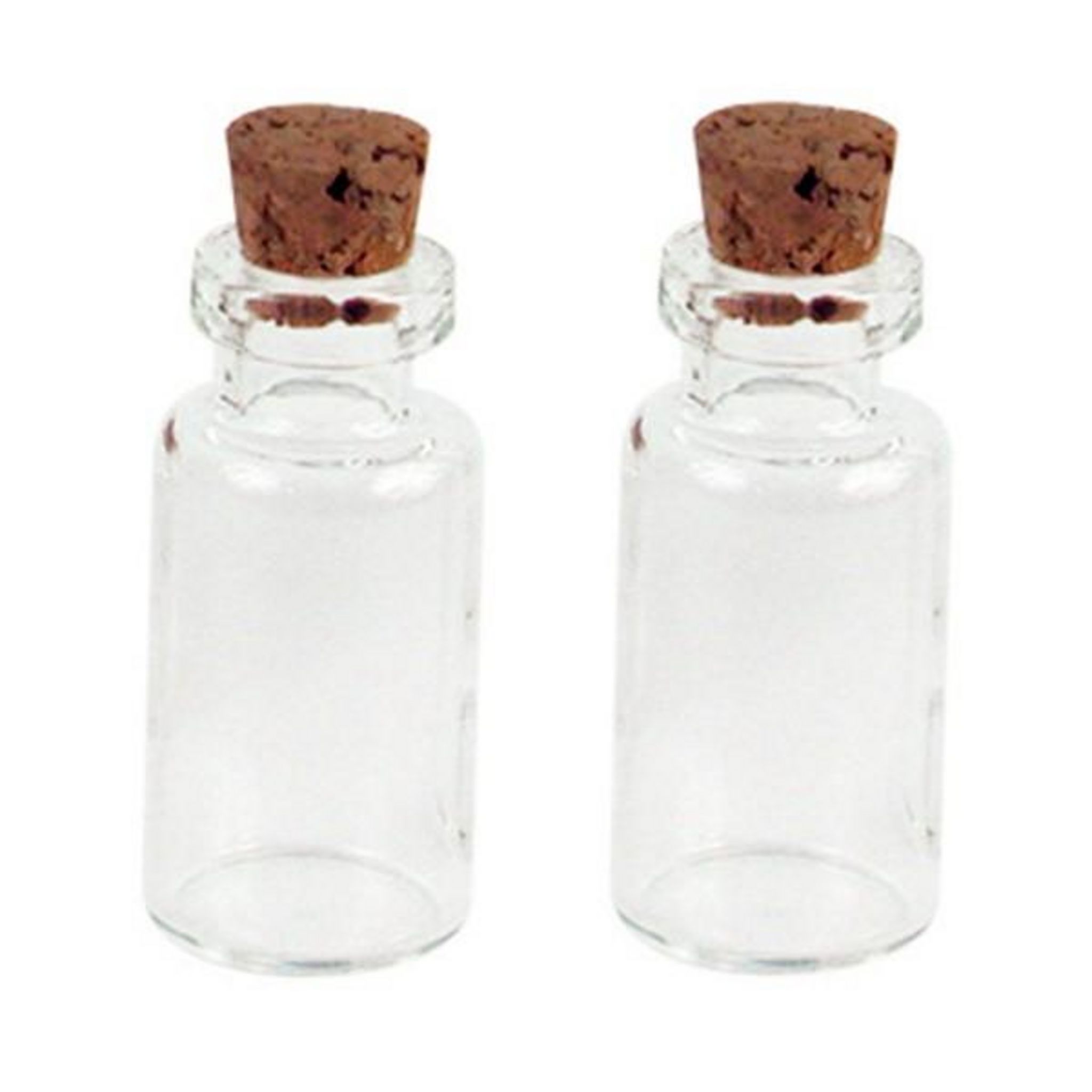 Graine créative Mini bouteille en verre 6 cm avec bouchon liège pas cher 