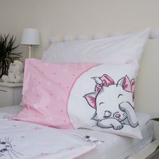 Disney Disney Parure De Lit Bebe Coton Marie Cat Housse De Couette 100x135 Cm Taie 40x60 Cm Pas Cher A Prix Auchan