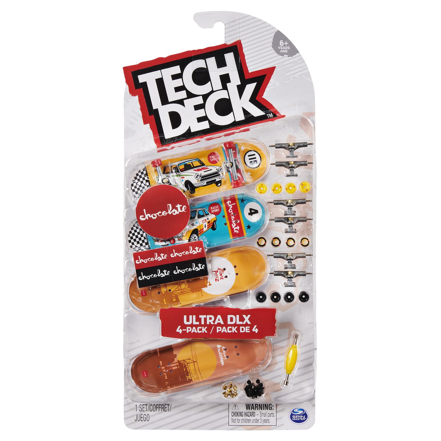 SPIN MASTER Tech Deck Pack de 4 patins à doigts Ultra Dlx Chocolate pas  cher 