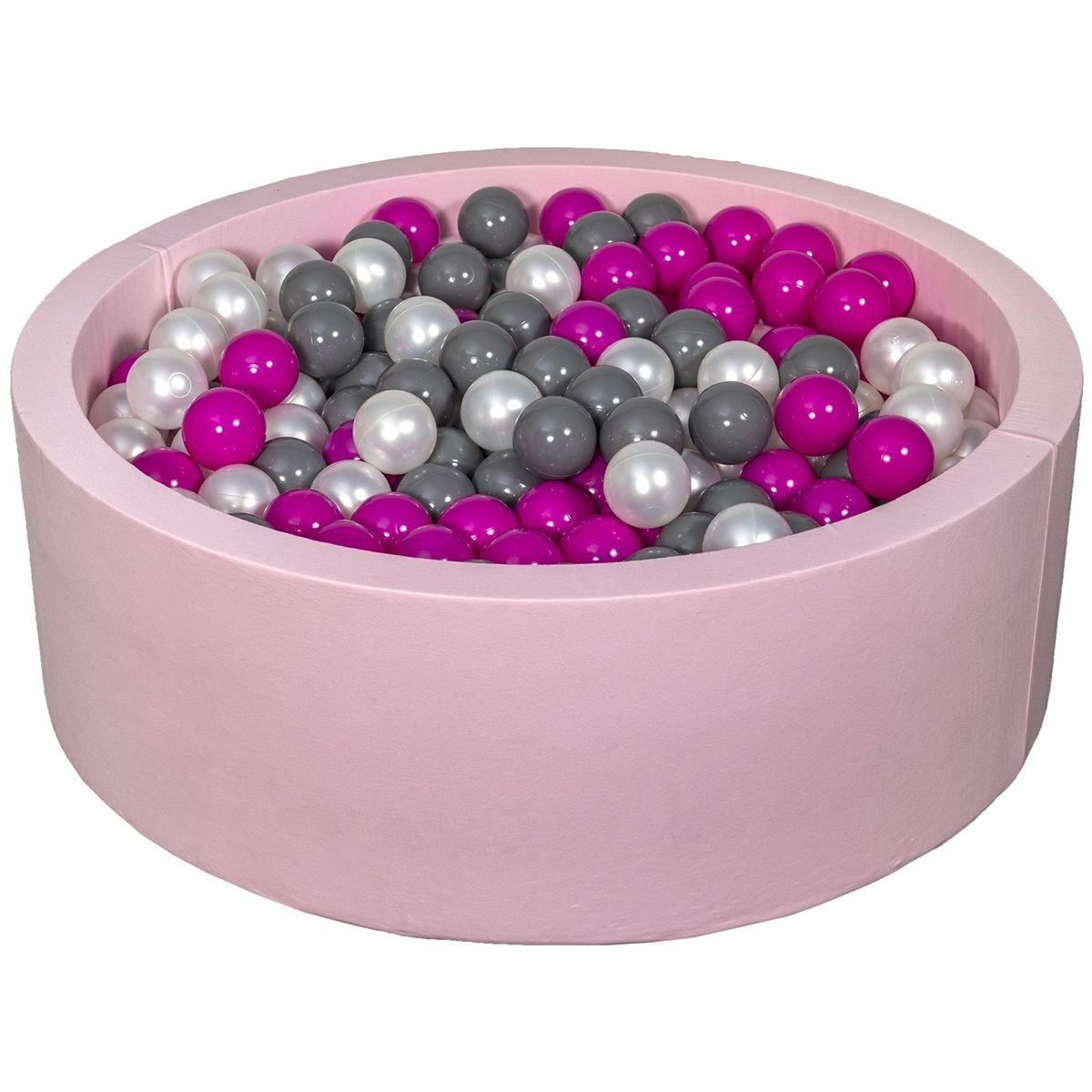  Piscine à balles Aire de jeu + 450 balles rose perle, rose, gris