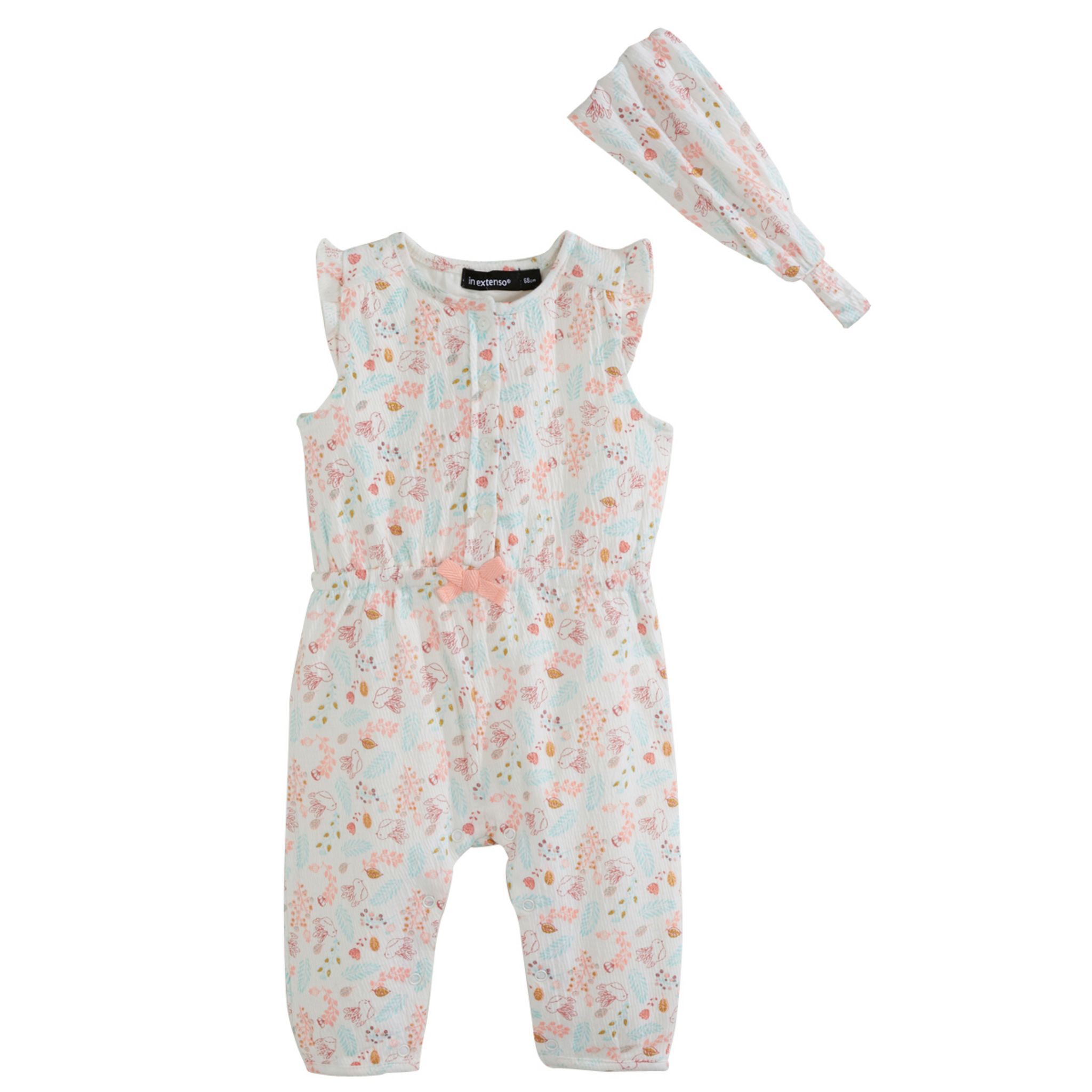 In Extenso Ensemble Combinaison Fichu Bebe Fille Pas Cher A Prix Auchan