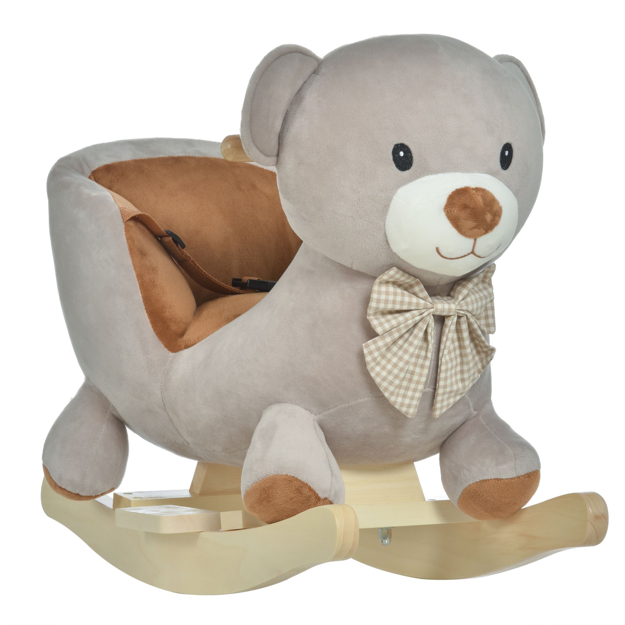 Cheval à bascule jouet à bascule lapin fauteuil intégré ceinture de  sécurité fonction sonore clapissement rose