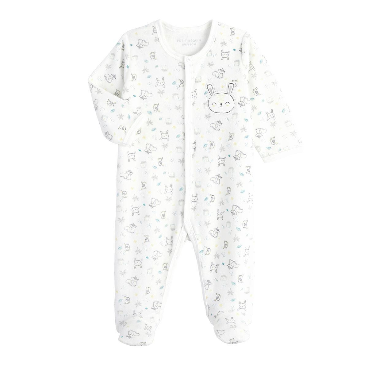 Petit Béguin Pyjama en velours bébé mixte Tropicland