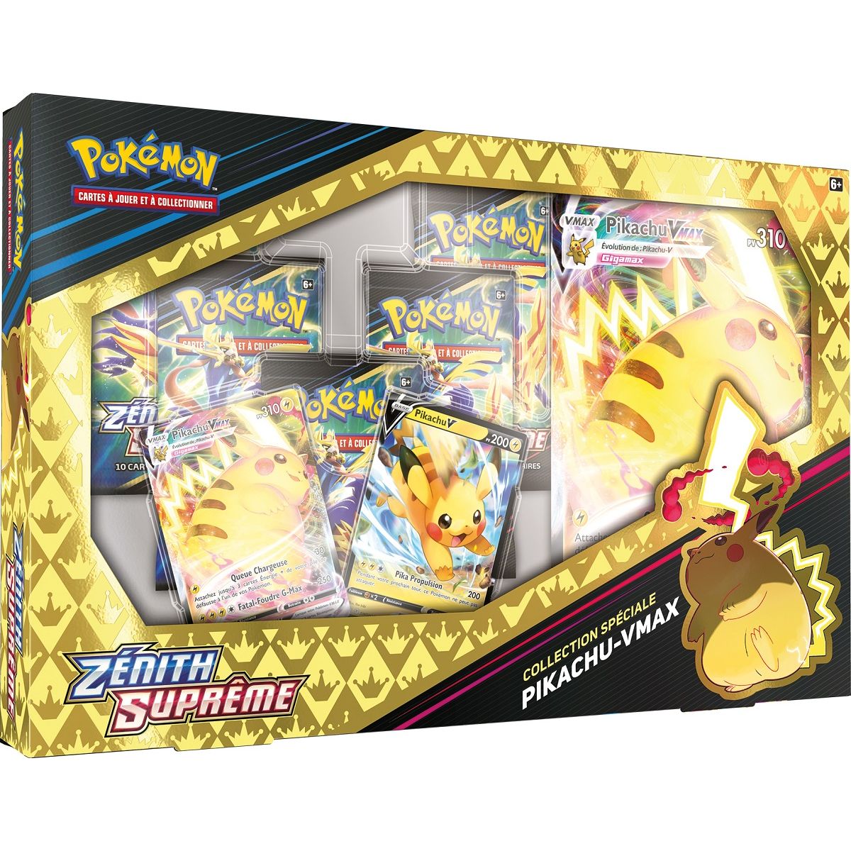 ASMODEE Coffret Cartes Pokémon Pikachu VMax Zénith Suprême pas cher Auchan.fr