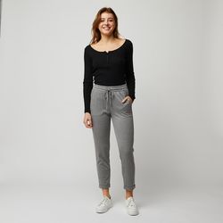 INEXTENSO Pantalon détente vert kaki femme pas cher 