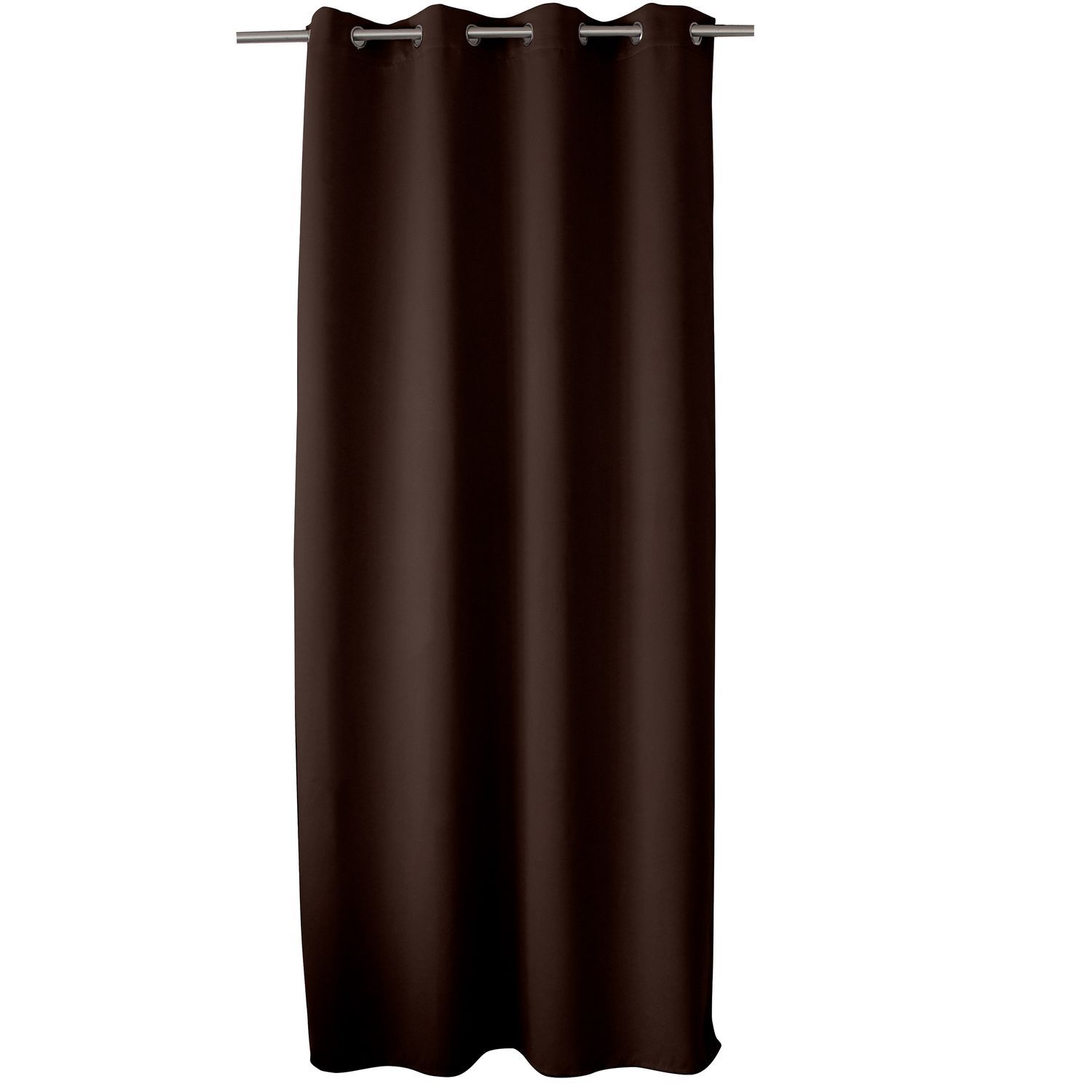 Rideau Occultant Œillet Losange Urban Coloris Chocolat Taille 140x250cm
