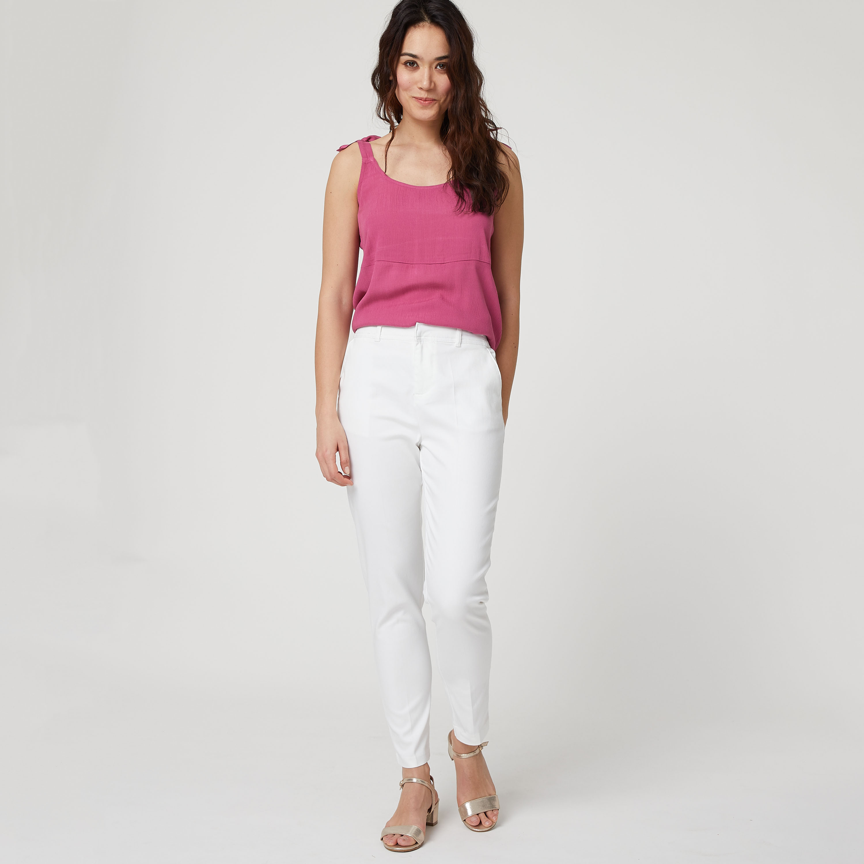 Pantalon d'intérieur femme large ceinture Tina 38/40 Blanc - Cdiscount