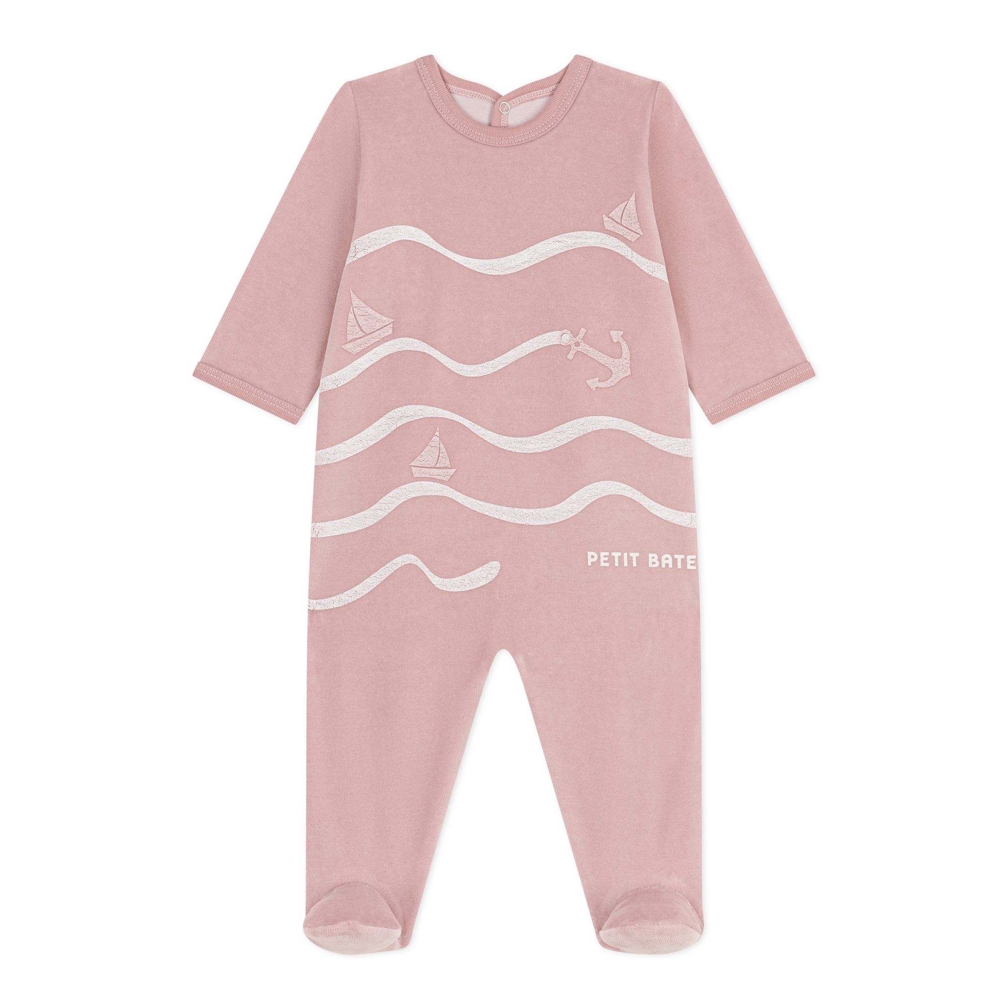 Pyjama velours mauve bébé fille Naissance PETIT BATEAU