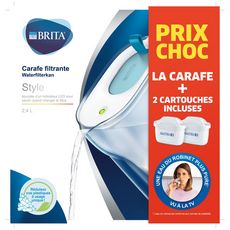 Carafe STYLE + 2 cartouches maxtra 2,4 litres