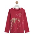 IN EXTENSO T-shirt manches longues licorne fille. Coloris disponibles : Rose