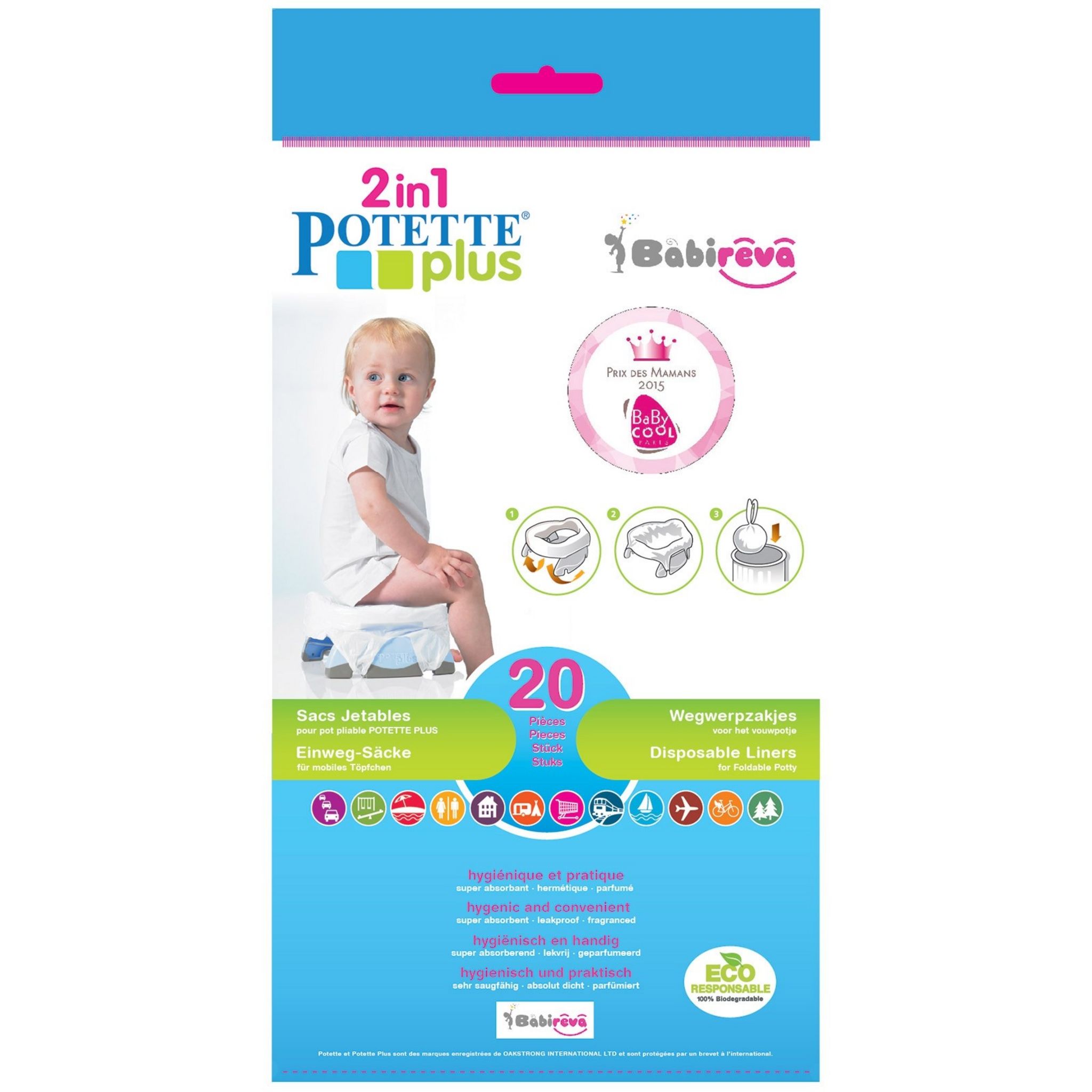 POTETTE PLUS Pot bébé nomade - réducteur de WC Potette Plus pas cher 