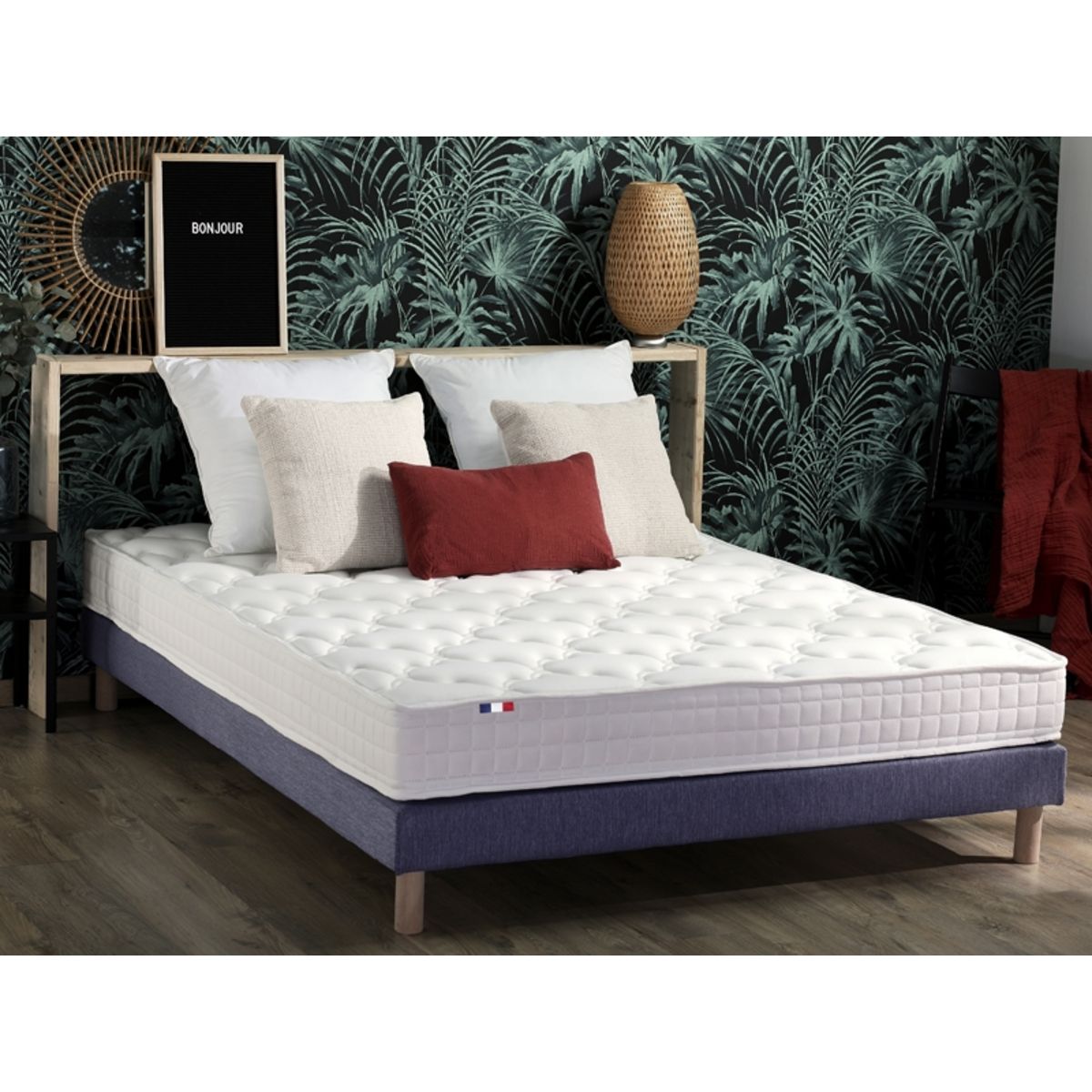 Matelas mousse accueil mémoire de forme 140x190 cm LOUISE pas cher 