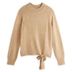 IN EXTENSO Pull noué col montant beige femme (Beige camel)