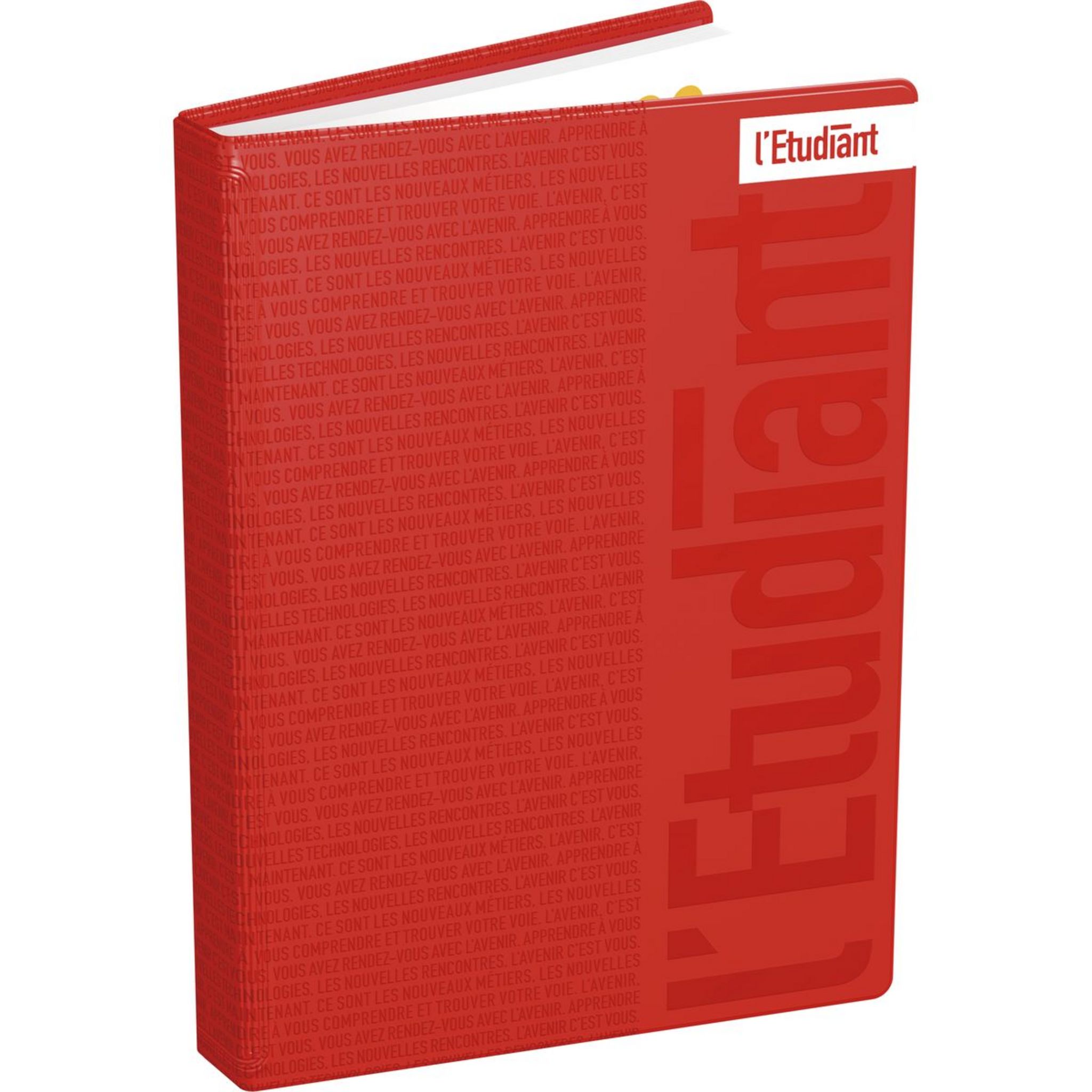 l'étudiant Agenda scolaire journalier 15x21cm Glossy rouge 2022-2023 pas  cher 