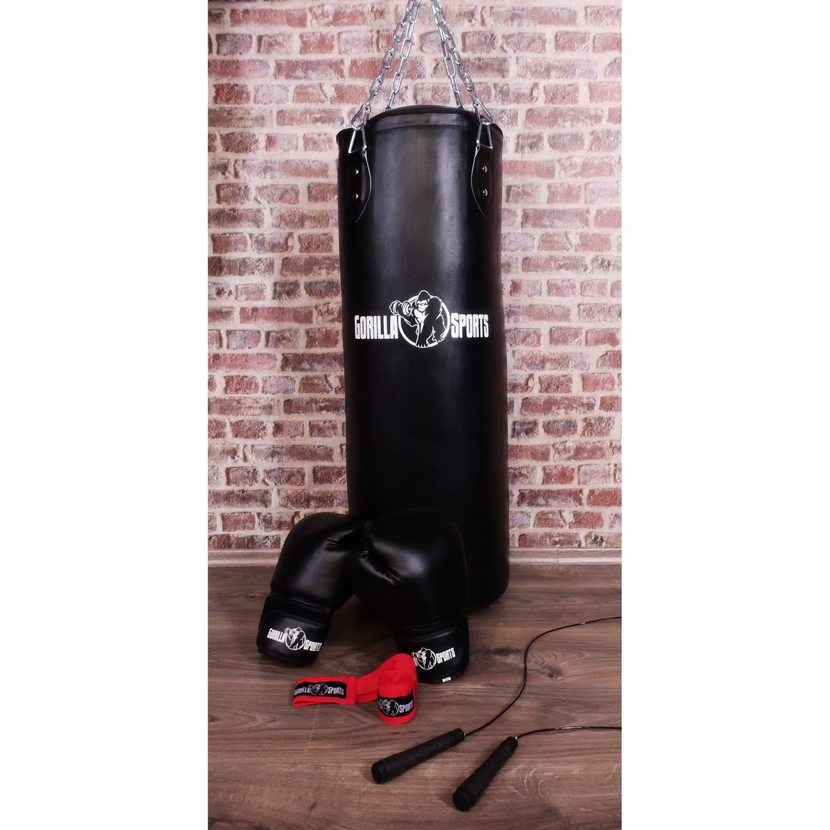 Gorilla Sports Pack starter de boxe 6 articles Sac de frappe