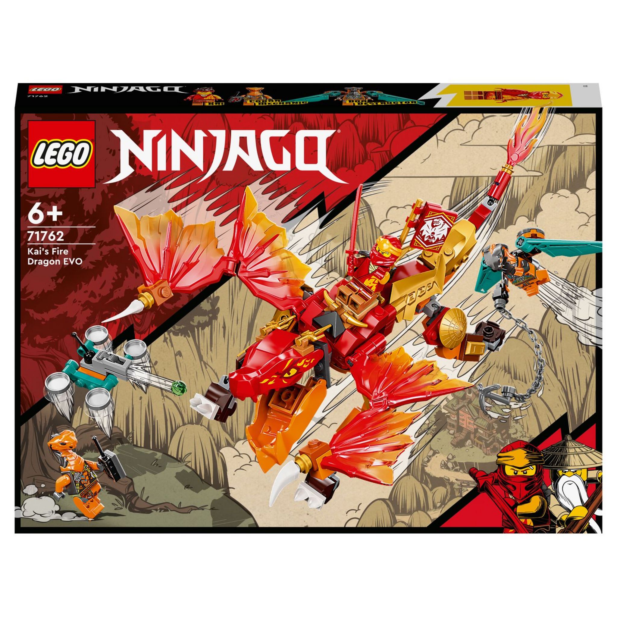 LEGO Ninjago 71782 Le dragon de terre de Cole Évolution, Jouet pour Garçons  et Filles, Figurine Évolutive avec Scorpion Squelette et 2 Minifigurines  pas cher 